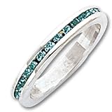 Sterling Silver 2.75mm Black Eternity Band