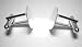 100 X Silver Tone Cufflink Backs Setting 15mm Pad DIY Findings