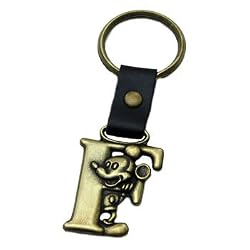 Mickey Mouse Letter F Brass Key Chain