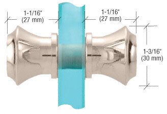 Buy CRL Polished Nickel qFlair Style Back-to-Back Knob (C. R. Laurence Showers, Plumbing, Bathtubs Showers & Saunas, Showers, Shower Doors)