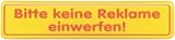 Aufkleber "Bitte keine Reklame...", Dimension