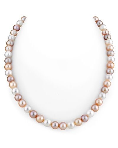 6.5-7.0mm Multicolor Freshwater Pearl Necklace, 18 Inch Princess Length