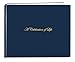 BookFactory Funeral Guest Book ''A Celebration of Life'' / Imitation Leather Memorial Guest Book (48 Page - 8 7/8'' x 7”), Blue, Section Sewn Hardbound (LOG-048-97CS-LBT64-(Funeral-REG)-FX)