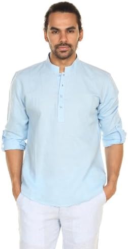 A.N.D. by Anita Dongre Mens Pullover Tunic with Mandarin Collar