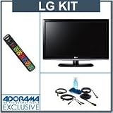LG 32LD350 32 inch Class 720p HD LCD TV with Accessory Kit (2 HDMI Cables, 1 RGB Cable, 1 Audio Cable, Plasma / LCD Clean Kit, Monster 6 Outlet Surge Protection)