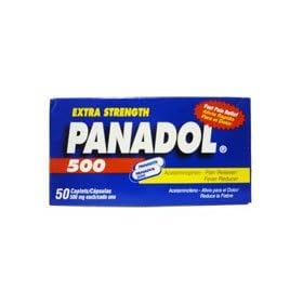 Panadol extra strength acetaminophen 500 mg fast pain relief caplets - 50 ea
