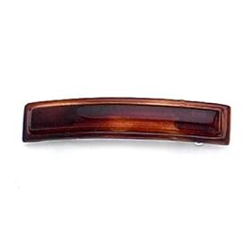 Caravan Encased Rectangular Tortoise Auto Barrette 3-1 4