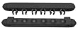 Roman-Style Two-Piece Wall Rack, Black, 6 Cue