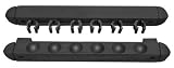 Roman-Style Two-Piece Wall Rack, Black, 6 Cue