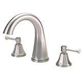 Danze D314668BNT Brandywood Two Handle Roman Tub Trim Kit, Brushed Nickel, Valve Not Included [並行輸入品