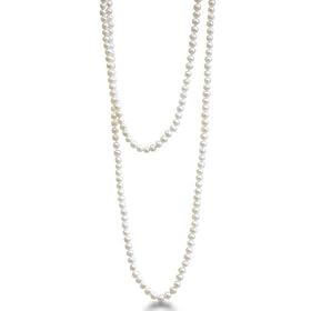100 Inch Endless Hand Knotted Dramatic Pearl Necklace by 