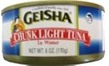 Geisha Tuna Light in Water 6.2 oz 12 count