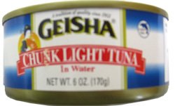 Geisha Tuna Light in Water 6.2 oz 12 count by Canned Seafood