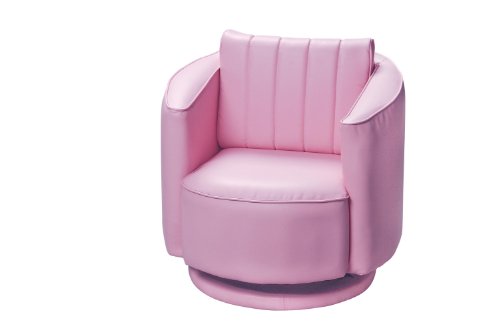Gift Mark Upholstered Swivel Chair Pink