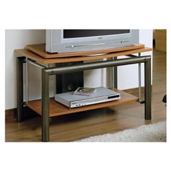 Swivel Top TV Stand- Gunmetal/ Cherry