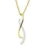 14K Yellow Gold Diamond Journey Pendant - 0.75 Ct.