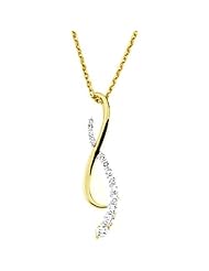 14K Yellow Gold Diamond Journey Pendant - 0.75 Ct. -- LIFETIME WARRANTY