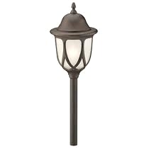 Intermatic CL305OB Malibu Low Voltage 11-Watt Metal Garden Light, Oil Rubbed Bronze with Frosted Crackle Globe
