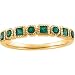 Jewelry : 14K Yellow Gold Emerald Bridal Anniversary Band Ring