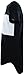 Mens Tall Long T Shirts and Hoodies with Zippers and Designs (Many Styles To Choose From) (XL, Black/White)