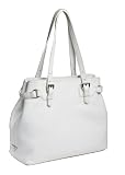 Prada BR1594 White Leather Tote Handbag