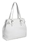 Prada BR1594 White Leather Tote Handbag