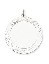 Sterling Silver Engraveable Round Disc Charm