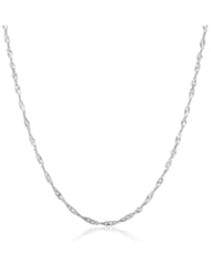10K Gold 1.15mm Singapore Chain Necklace, 16"