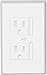 Wht Safety Wall Plate