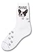 For Bare Feet Boston Terrier Dog Socks (1 Pair) - Paw Print (Adult Size)
