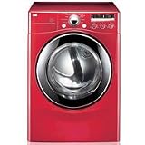 LG : DLE2301R 27 Electric Dryer with 7.3 cu. ft. Capacity Wild Cherry Red