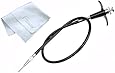 Fotasy Mcable 12-Inch Locking Mechanical Cable Release for Macro Photography, Long Time Exposures with Premier Cleaning Cloth (Black)