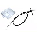 Fotasy Mcable 12-Inch Locking Mechanical Cable Release for Macro Photography, Long Time Exposures with Premier Cleaning Cloth (Black)