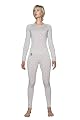 Icebreaker Women's Oasis V Neck Bodyfit 200 Top (Snow/Pearl Snowflake, Large)