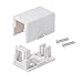 LOGICO 5 Pack CAT5E/CAT6 1 Port Keystone Jack Surface Mount Box White W/MOUNTING Screws & Double Sided Tape
