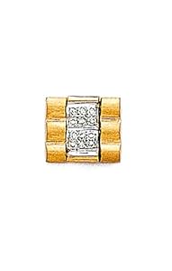 14K Yellow Gold Masculine Tie Tac with .09 ct. Diamonds in the Center-88763