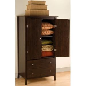 Manhattan Contemporary Espresso Finish Bedroom Armoire by Prepac