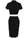 VfEmage Womens Vintage Contrast Colorblock Slim Casual Party Pencil Dress