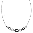Black CZ Sterling Silver Necklace