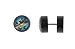 Genuine Ed Hardy Anodized Black Fake Plug - Love Eternal Logo -16g Wire - 10mm - Sold as a Pair