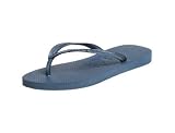 Havaianas Slim Flip Flop in Women's Indigo Blue, Graphite and Golden Sun
