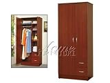 Modern Contemporary Cherry Finish Wood Wardrobe by Acme Furniture