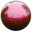 VCS RED12 Mirror Ball 12-Inch Red Stainless Steel Gazing Globe