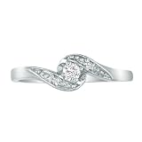 Bypass Diamond Promise Ring in 10K White Gold .07ct tw