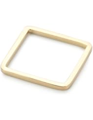by boe "Square Band Ring" 14k Gold-Plated sterling Silver, Size 7