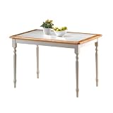 Square Tile Top Table - White/Natural