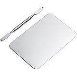 Your Choice NEW High Quality Lady Small Size Easy Carry Stainless Steel Cosmetic Makeup Palette Spatula Pro Best Foundation Palette Makeup Kit(115x75MM)