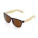 GEARONIC TM Wood Bamboo Wooden Vintage Sunglasses Eyewear for Mens Womens - Brown