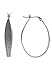 Boma Sterling Silver Matte Leaf Hoop Earrings title=