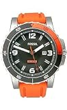 Fossil Sport Orange Strap Black Dial Men's Watch #AM4259